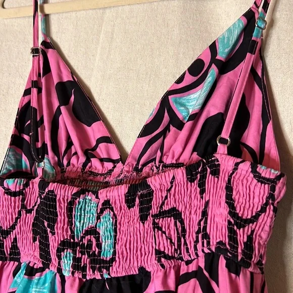 Zara Fun Flirty Large Flower Print Sun Dress - Picture 4 of 8